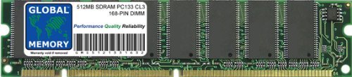 GLOBAL MEMORY 512MB PC133 133MHz 168-PIN SDRAM DIMM Memoria RAM para Roland Fantom XA/XR / G6 / X6 / G7 / X7 / G8 / X8