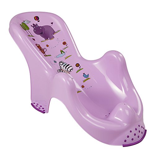 OKT Kids 1861950901200 - Asiento anatómico de bebés para bañera, diseño de hipopótamo, color lila