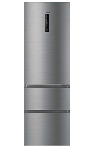 Haier AFE735CHJ - Frigorífico combi, 40dB, No Frost, 330L, Inverter, MyZone, SuperFreezing, LED, A++, Inox