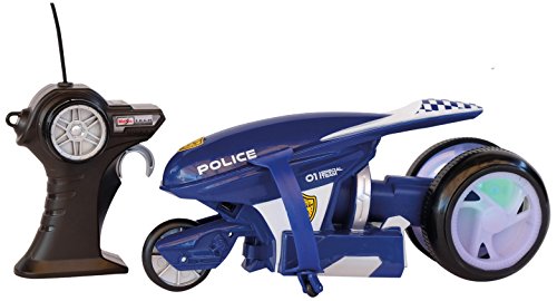 Maisto-82066P Moto de Policía con Radio Control, Color Azul (82066P)