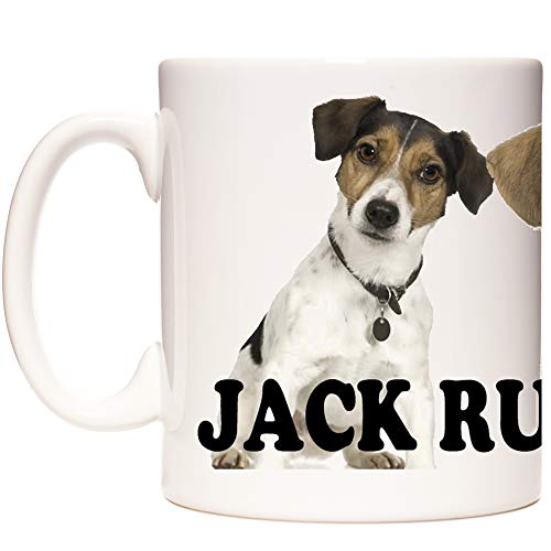 Taza de regalo con diseño de Jack Russell de 11oz Este sería un bonito regalo para las personas que comparten sus hogares con perros Jack Russell.