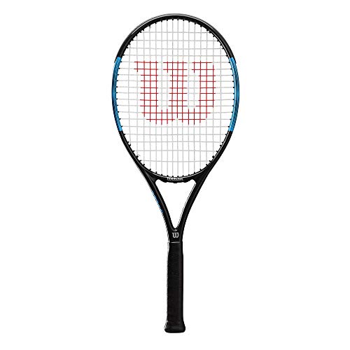 Wilson Raqueta de tenis, Ultra Power Pro 105, Jugador de tenis recreativo, Compuesto de fibra de vidrio y aluminio, Negro/azul, WR018210U2