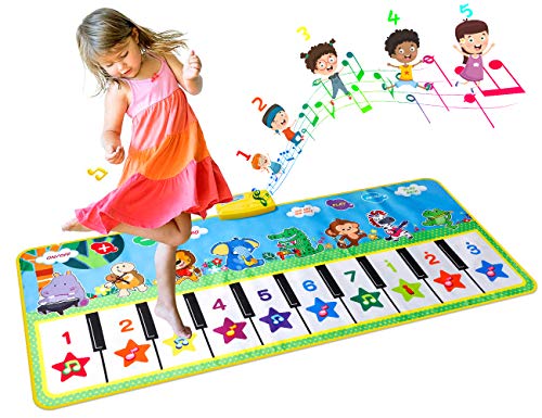 Alfombra Musical para Niños, Alfombra de Piano Infantil, Juguete Educativo para Niños Regalo para Niños Mayores de 3 Años, 132 * 64 cm