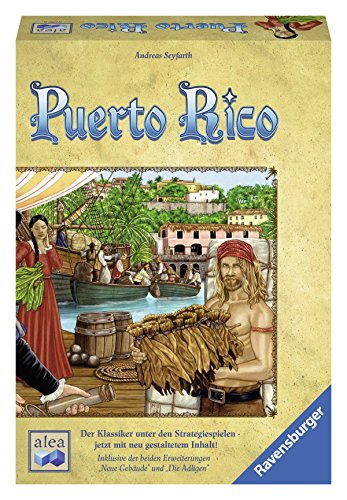 Puerto Rico: Der Klassiker unter den Strategiespielen - jetzt mit neu gestaltetem Inhalt! Inklusive der beiden Erweiterungen "Neue Gebäude" und "Die Adligen"