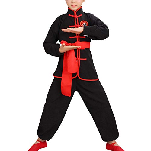 besbomig Tradicional Ropa Tai Chi Uniformes Niños Adulto - Traje de Kung Fu Artes Marciales Completa Kimono para Mujer Hombre Niño Niña