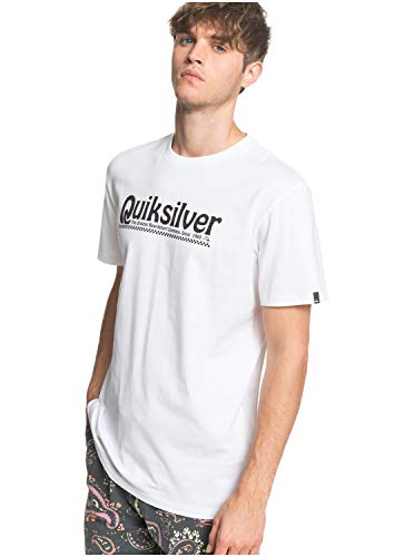 Quiksilver New Slang - Camiseta para Hombre Screen tee, Hombre, White, L