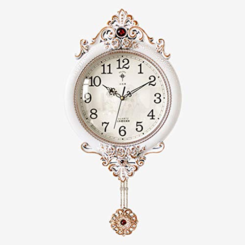reloj de pared Polaris Pastoral Europea Péndulo Reloj Sala de Estar Mudo Reloj Decorativo Americano Reloj electrónico Reloj de Cuarzo Creativo Rollsnownow