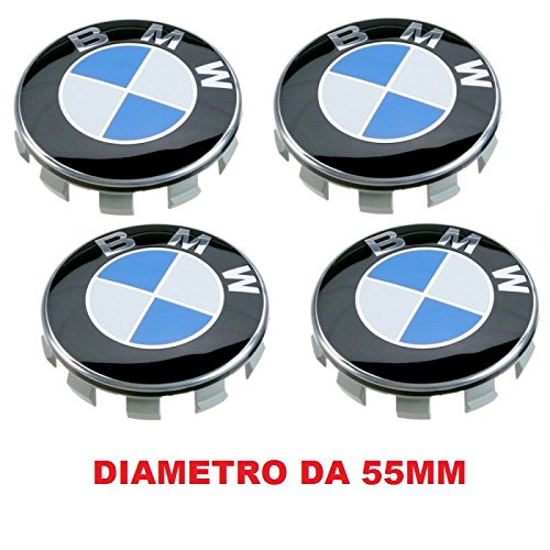 4 Tapacubos compatibles con BMW, 55 mm, Serie 1 2 3 4 5 6 7 M Z X, llantas de aleación