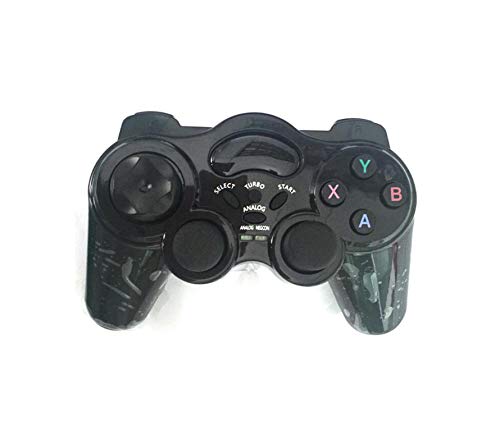 Controlador de videojuegos | 10 unids / lote para Ps2 2.4G controlador inalámbrico de juegos Joystick Gamepad para Playstation 2 (edición especial) sin vibración-negro-