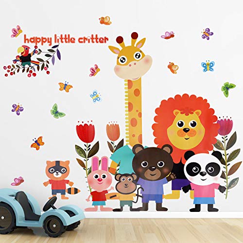 PHOGARY Pegatinas de Pared para Bebés Dormitorio Animales Murales de pared Removibles para Niños Sala de Juegos y la Guardería (mediana)