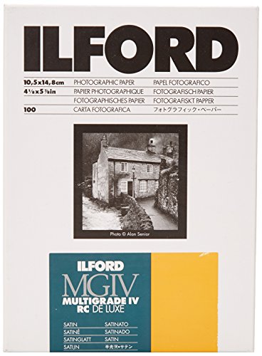 Ilford Multigrade IV RC Deluxe- Papel fotográfico, 10.5 x 14.8 cm, 100 hojas