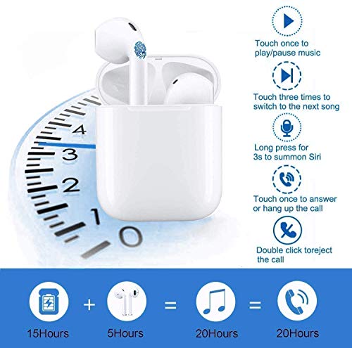 Auriculares Bluetooth,Auriculares inalámbricos Bluetooth5.0 In-Ear Mini Auriculares Auriculares,emparejamiento automático emergente,para Auriculares/Samsung/Huawei Xiaomi