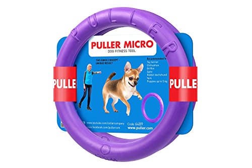 COLLAR Puller Micro Juguete Interactivo Compuesto de 2 Anillos para Perro Morado, diámetro 13 cm