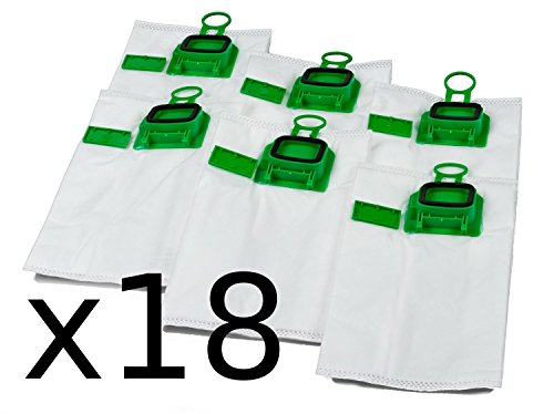 Set de 3 paquetes de 6 bolsas de aspiradora adecuadas para Vorwerk Kobold VK140 y VK 150