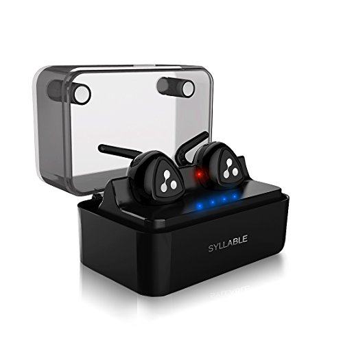 Auriculares Bluetooth, Syllable D900 Auriculares Deportivos Inalámbricos Bluetooth 4.2 Manos Libres con Caja de Carga Inteligente para Coche iPhone Samsung Huawei(Nueva Versión)