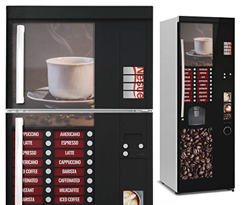 DON LETRA Vinilos para Neveras y Frigoríficos | 185 x 60 cm | Máquina Expendedora de Café | Vinilo Adhesivo Impermeable, Resistente y Económico