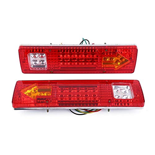 HANEU 2 piezas de 19 luces LED traseras de freno luz de freno de luz de freno de luz de freno trasero para coche camión remolques Van – impermeable 12 V