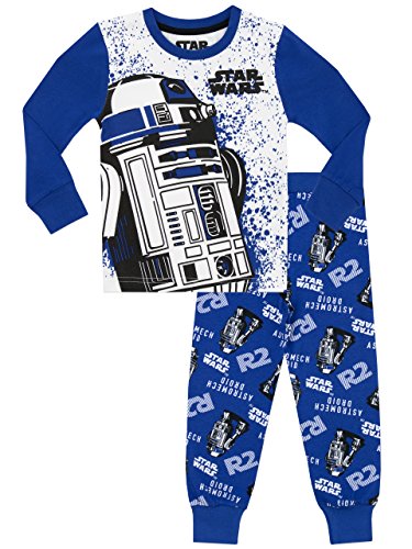 Star Wars - Pijama para Niños R2D2 - Ajust Ceñido - 3-4 Años