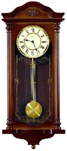 Hermle Reloj de Pared de Cuarzo-Regulateur Nogal - 4/4 Westminster-Golpe - 1/2 Horas BiM-Bam-de