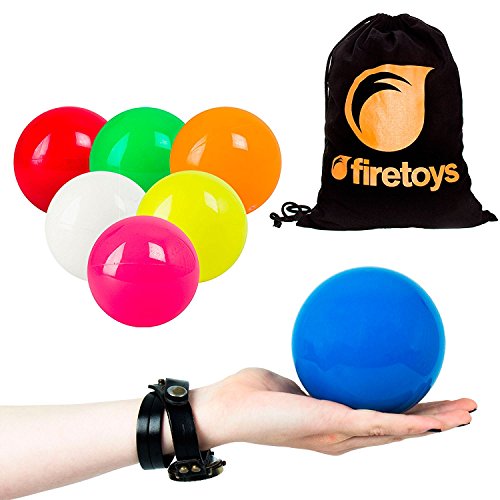Play Sil-X 100mm Contact Juggling Ball + Firetoys? Bag, Various Colours (UV Orange) by Play