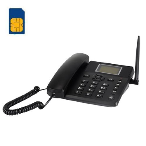 BW Wireless Quadband GSM - Teléfono fijo analógico (inalámbrico), negro