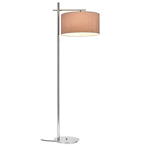 [lux.pro] Lámpara de pie Elegante London E27 / 60 W / 230 V Gris-Cromo 155cm - 46 cm