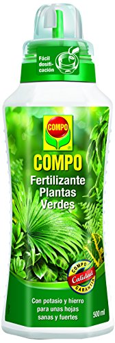 Compo Verdes para Plantas de Interior, balcón y terraza, Fertilizante líquido con Extra de potasio y Hierro, 500 ml, 1443112011