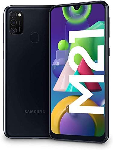 Samsung Galaxy M21 - Smartphone Dual SIM de 6.4" sAMOLED FHD+, Triple Cámara 48 MP, 4 GB RAM, 64 GB ROM Ampliables, Batería 6000 mAh, Android, Versión Española, Color Negro