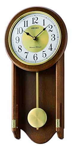Seiko Chiming - Reloj de pared de madera con péndulo
