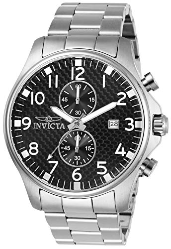 Invicta 0379 Specialty Reloj para Hombre acero inoxidable Cuarzo Esfera negro