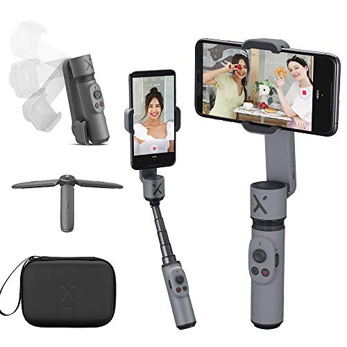Zhiyun Smooth X Selfie Stick Gimbal Estabilizador para Móvil,Mano Gimbal para iPhone 11 Samsung Huawei Android, Extensible Selfie Stick Gestos Control Nueva App para Youtube Live-Streaming Vlogging