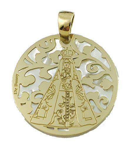 Medalla Virgen Nuestra Señora de Begoña en Plata de Ley Cubierta de Oro de 18kt