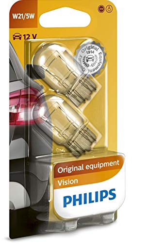 Philips 12066B2 Vision - Bombilla W21/5W para luces de freno (2 unidades)