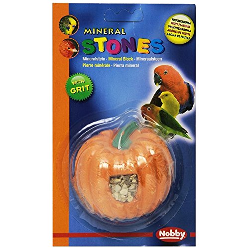Nobby Piedra Mineral en Forma de Calabaza para pájaro 140 g – Lote de 2