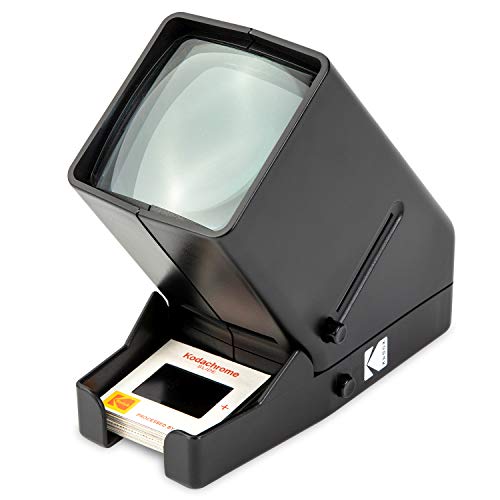 Visor de diapositivas y películas Kodak de 35 mm: funciona con pilas, 3 aumentos, visualización con luz LED; para diapositivas de 35 mm y negativos de películas