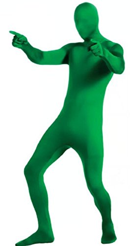 Matissa Disfraz de Cuerpo Completo para Adulto Spandex Unisex Traje de pies a Cabeza de Mujer y Hombre (Verde, Large)