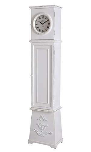 Palazzo Mxa084 - Reloj de pie con Compartimento Secreto, diseño Vintage, Color Blanco