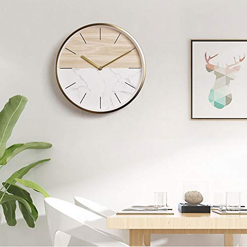 HY Ronda De Mosaico De Mármol Silencioso Reloj De Pared De La Decoración del Hogar del Hotel Nordic Simple Moderna del Arte Creativo Personalidad De La Manera 30 * 30cm
