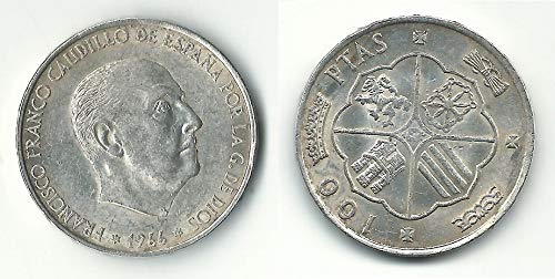Matidia España100 pesetas 1966 en Plata Francisco Franco