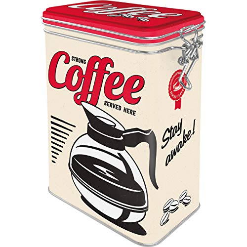 Nostalgic-Art - Caja de café de Lata (aromatizada) 31105 de Estados Unidos Strong Coffee Served Here