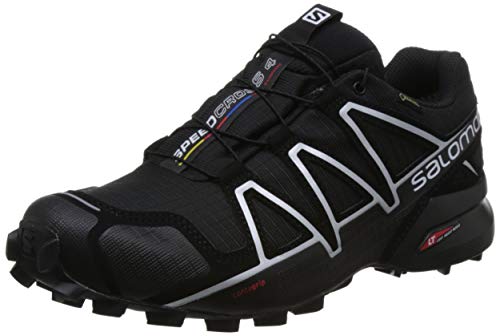 Salomon Speedcross 4 GTX, Zapatillas de Trail Running para Hombre, Negro (Black/Black/Silver Metallic-X), 44 EU