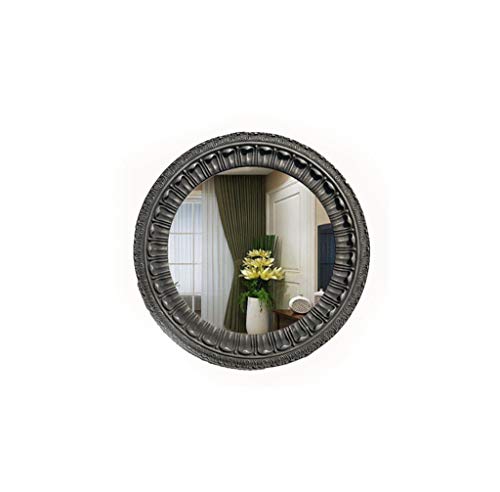 JJZI-L Estereoscópica Espejo de baño, Urge Maquillaje de Plata del pétalo del Espejo del Espejo Restaurante Librería Retro Redondo Decorativo 51 * los 51CM (Size : 51 * 51CM)