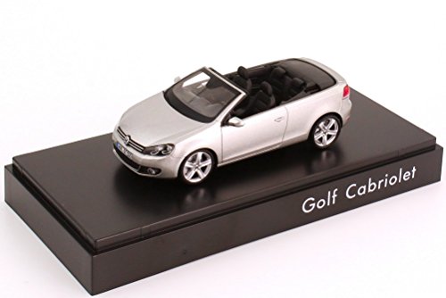 VW Golf VI Descapotable, plateado, 2011, Modelo de Auto, modello completo, Schuco 1:43