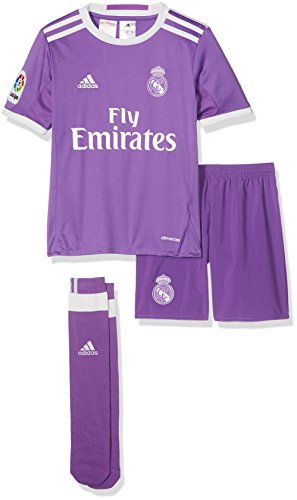 adidas Real Madrid CF 2015/16 A SMU Mini Conjunto Jugador, Niños, Violeta/Blanco, 1-2 años