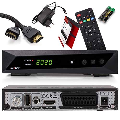 Opticum SBOX Receptor Satélite HD y Reproductor Multimedia - Descodificador Satélite HD 1080p para TV DVB-S/S2 - Astra y Hotbird Preinstalados + Cable HDMI Anadol