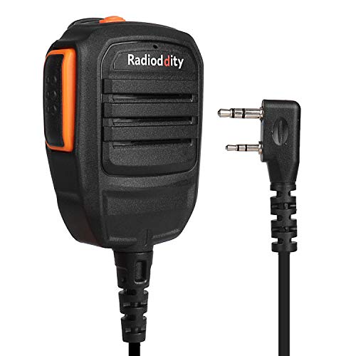 Radioddity RS22 Remoto Altavoz micrófono para Radioddity GD-77 Baofeng DM-5R DMR Baofeng TYT WouXun Kenwood LINTON Two-Way Radio Walkie Talkie Transceptor, UV5RTP GT-3TP GT-5TP BF-F8HP UV-82HP UV8000E