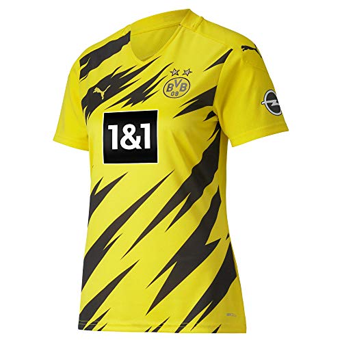 PUMA 1a Equipación 20/21 Replica Borussia Dortmund BVB Fútbol Femenino Camiseta, Mujer, Cyber Yellow Black, M