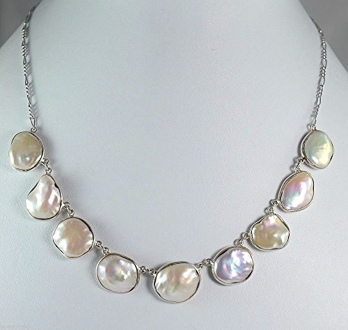 Gargantilla de agua dulce con perlas 925 en plata esterlina maciza y collar hecho a mano