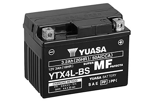 YUASA BATERIA YTX4L-BS AGM abierto - con paquete de ácido