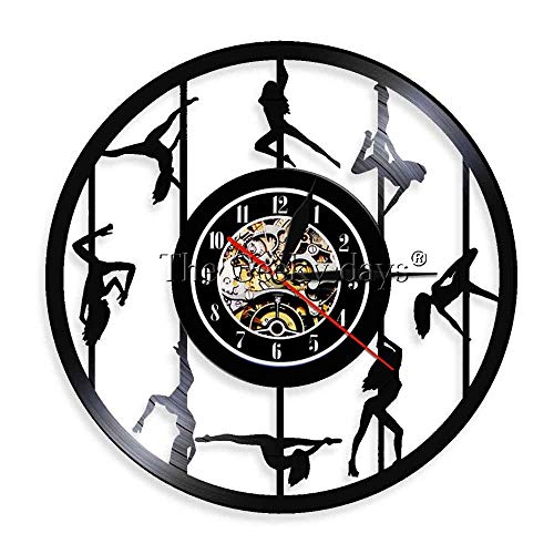 CDNY Mujeres Bailarines de Barra Firman en el Reloj de Pared de la Pared Chica de Striptease Femenino Reloj Hecho a Mano Reloj de Disco de Vinilo de señora exótica